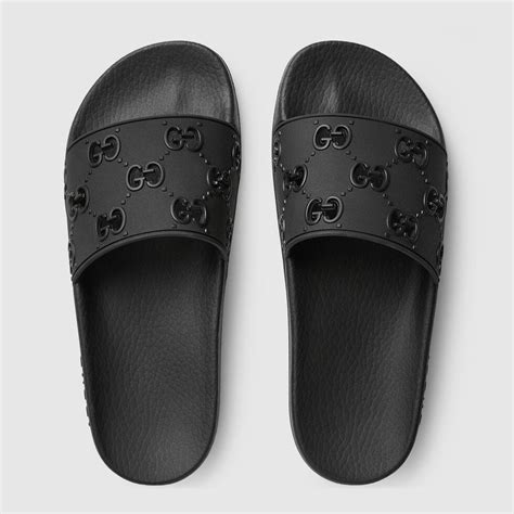 gucci slides barneys|Gucci rubber slides.